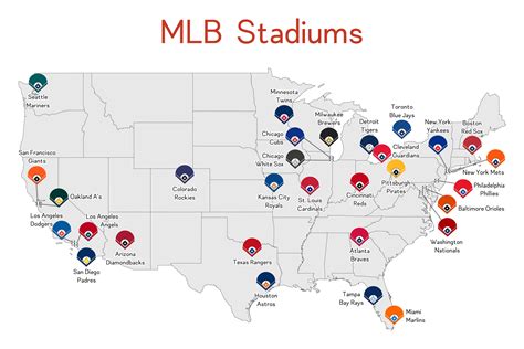 Printable Map Of Mlb Stadiums
