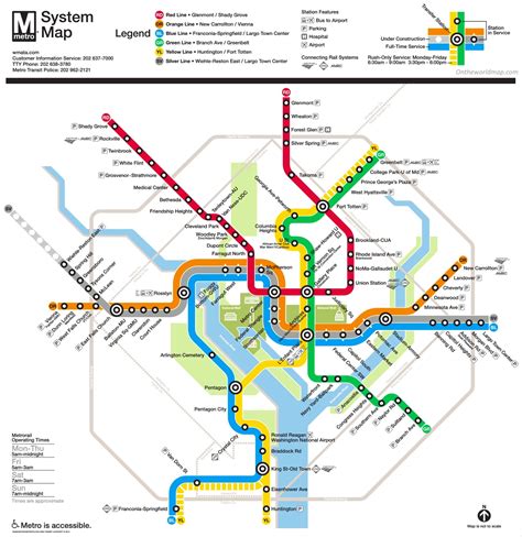 Printable Map Of Washington Dc Metro