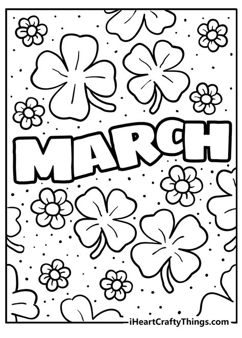 Printable March Coloring Pages