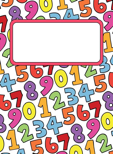 Printable Math Binder Cover