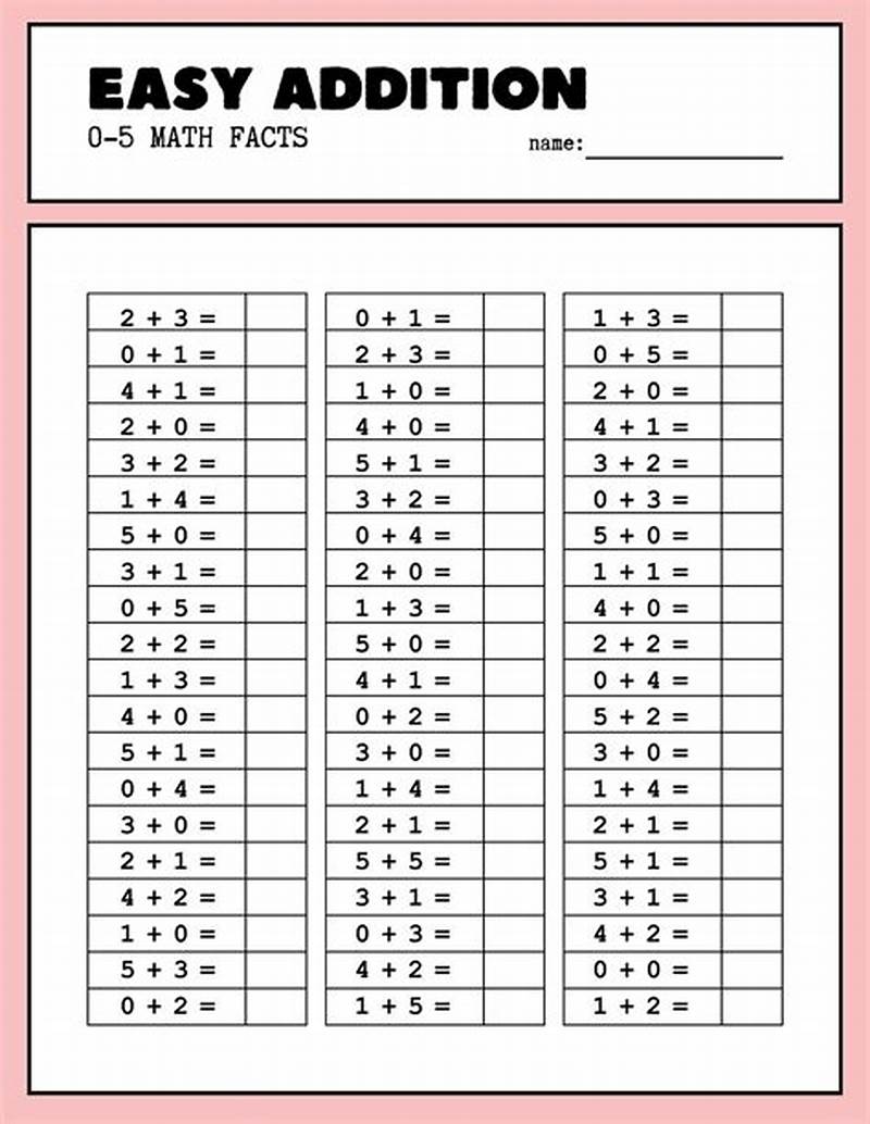 Printable Math Pages