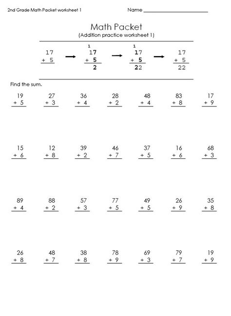 Printable Math Problems For 2nd Graders