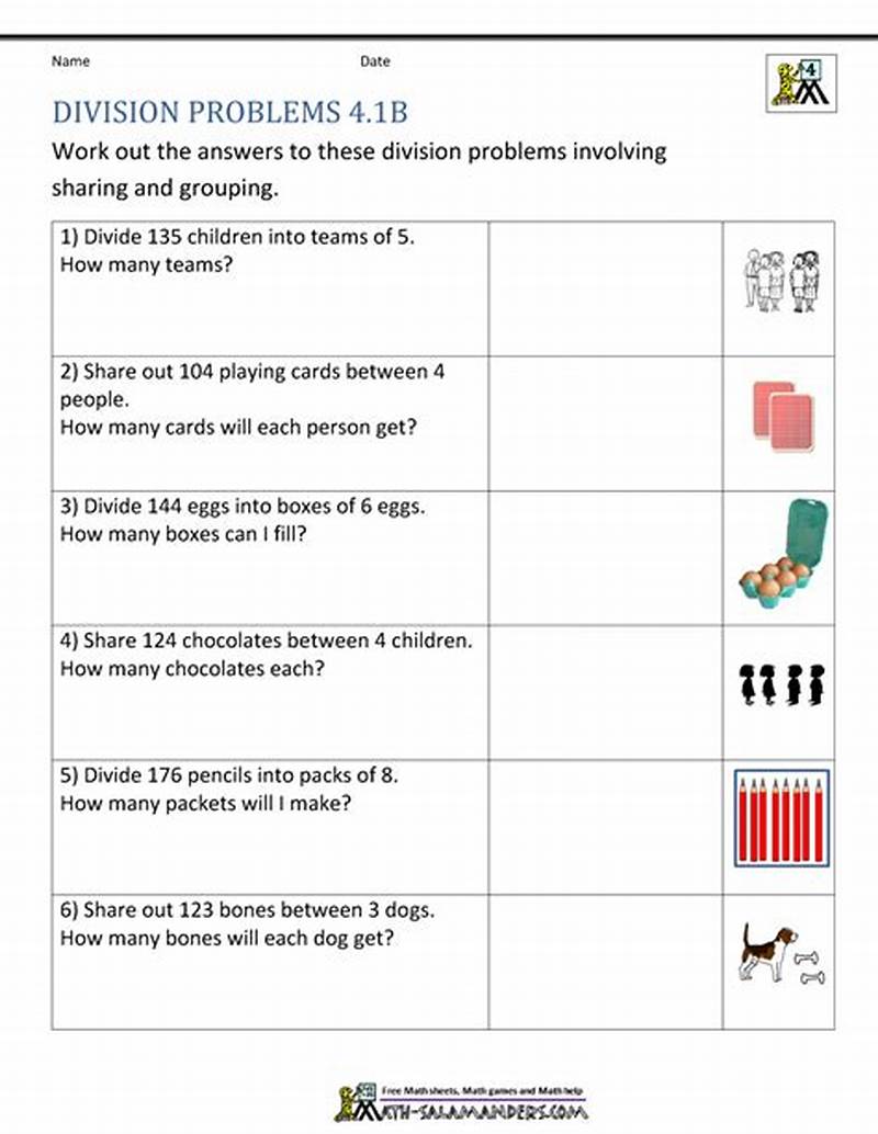 Printable Math Problems For 4th Graders