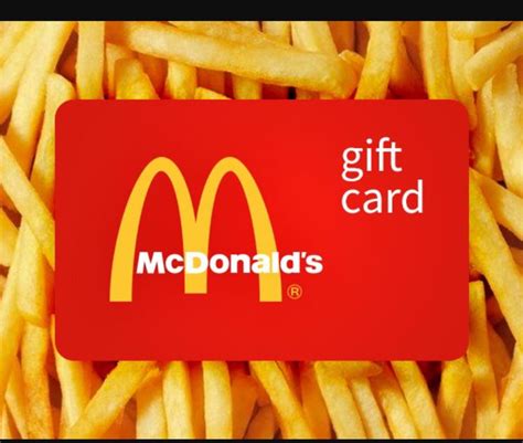 Printable Mcdonalds Gift Card