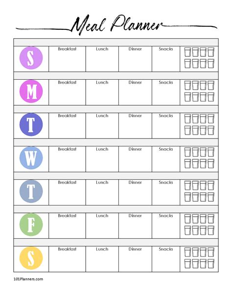 Printable Meal Planning