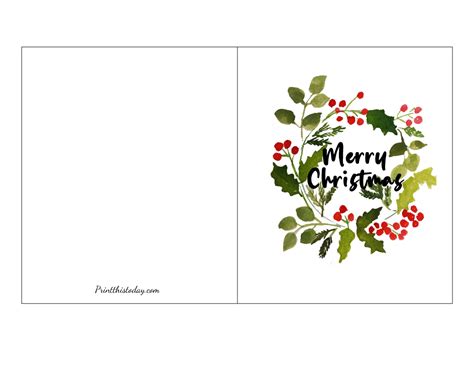 Printable Merry Christmas Card