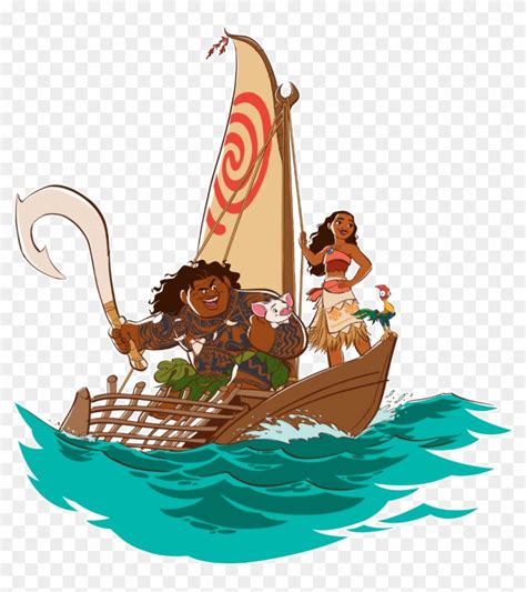 Printable Moana Boat Clipart