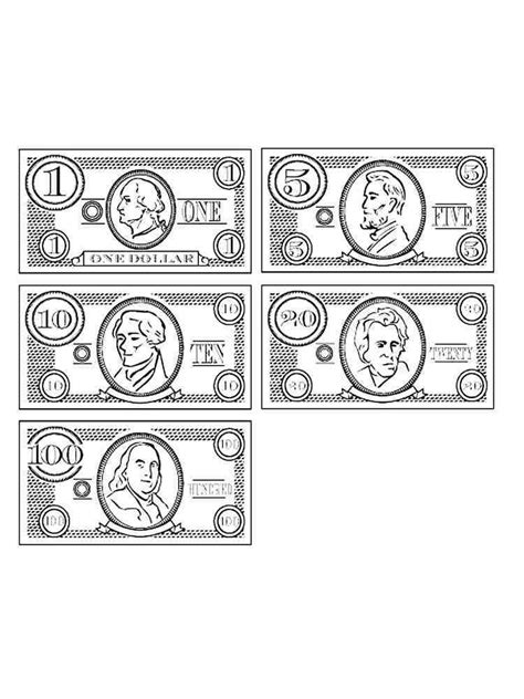 Printable Money Coloring Pages