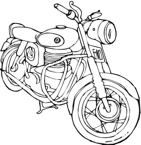 Printable Motorbike Colouring Pages