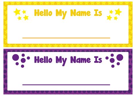 Printable Name Plates