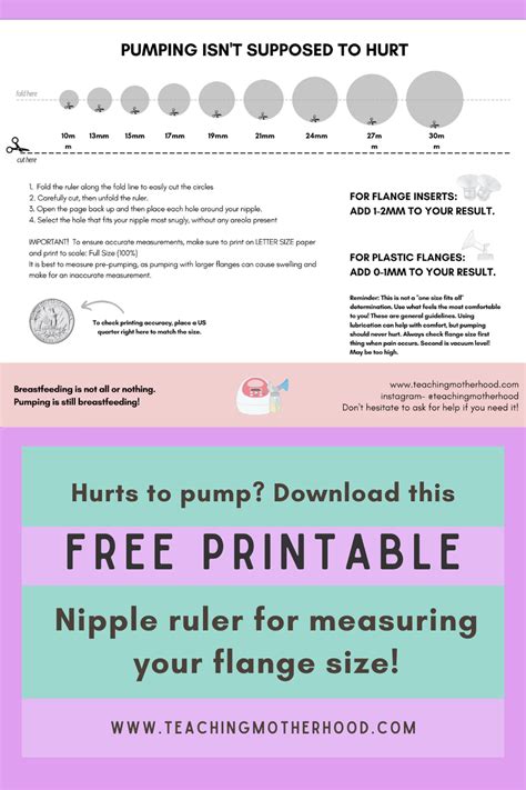 Printable Nipple Ruler