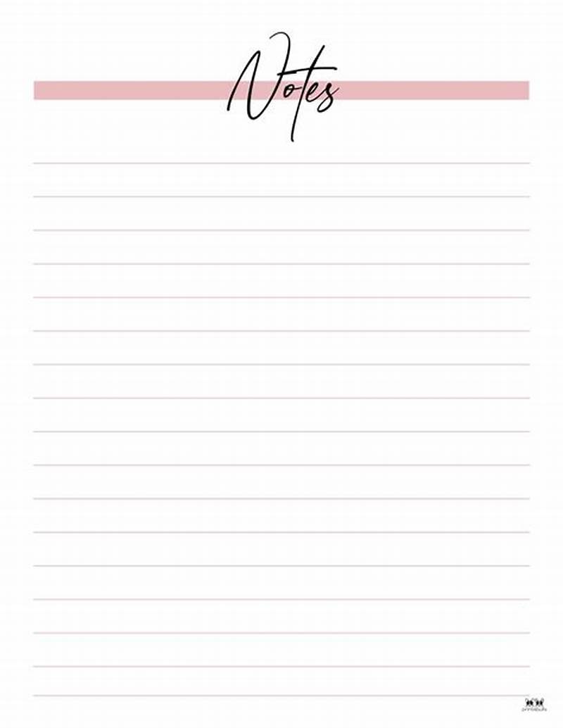 Printable Note Paper