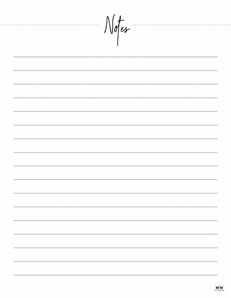 Printable Note Paper Free