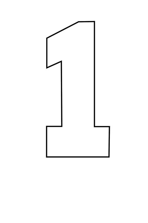Printable Number One Template