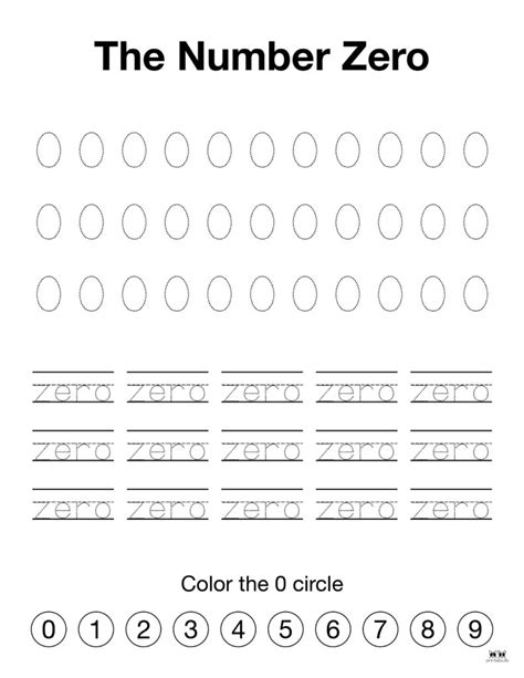 Printable Number Zero