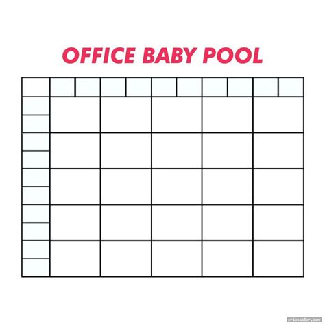 Printable Office Pools
