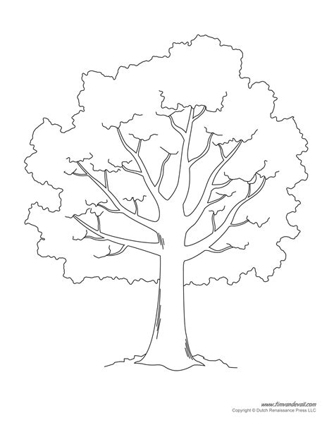 Printable Outline Of A Tree