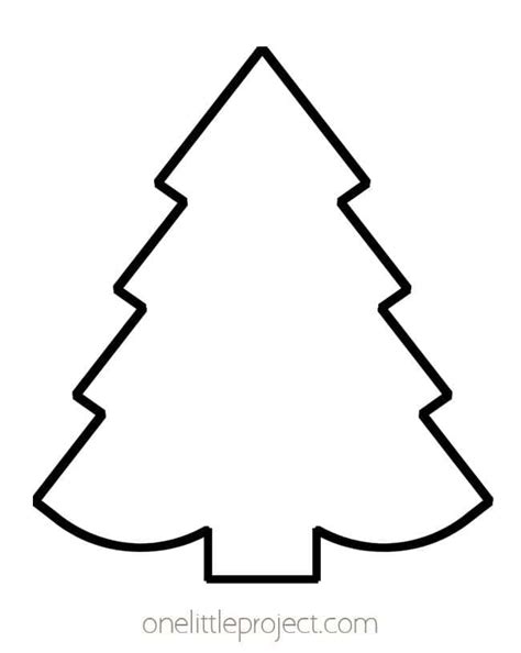 Printable Outline Of Christmas Tree