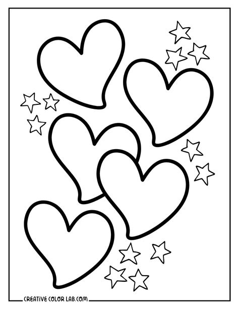 Printable Pictures Of Hearts To Color