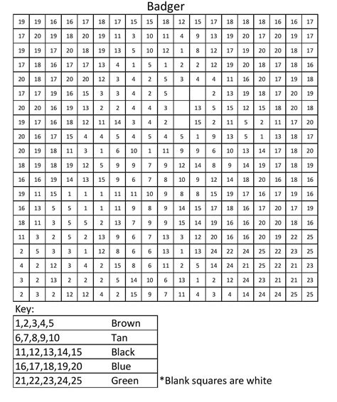 Printable Pixel Art Color By Number