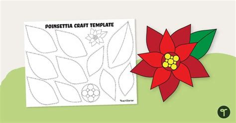 Printable Poinsettia Flower