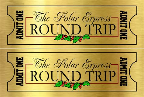Printable Polar Express Ticket Free
