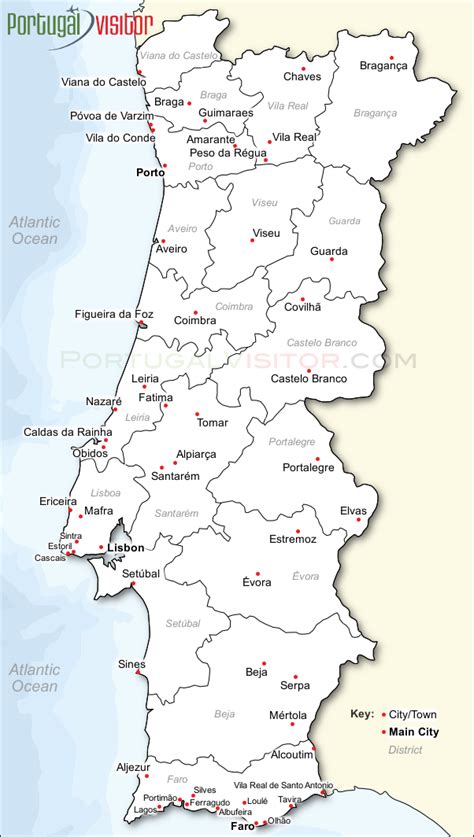 Printable Portugal Map