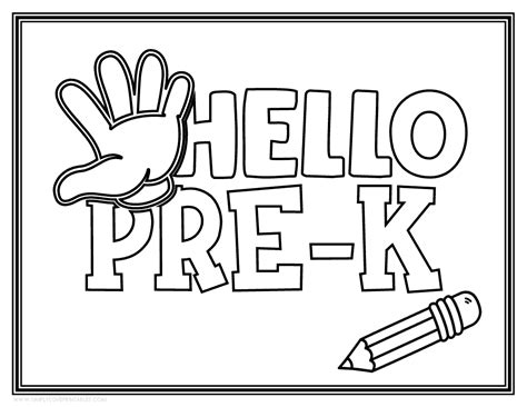 Printable Prek Coloring Pages