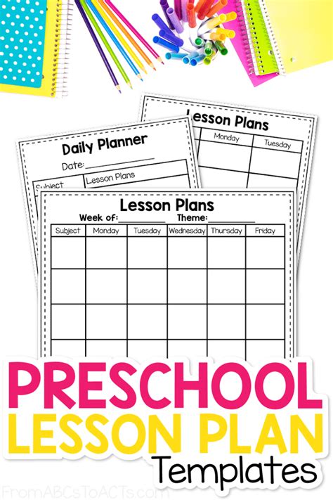 Printable Preschool Lesson Plans
