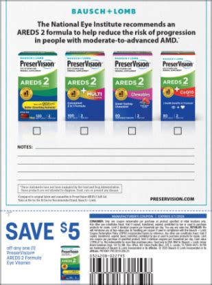 Printable Preservision Coupons