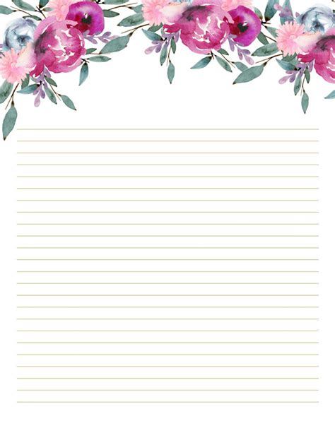 Printable Pretty Lined Paper