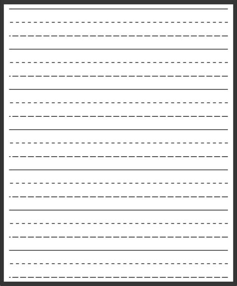 Printable Primary Handwriting Paper