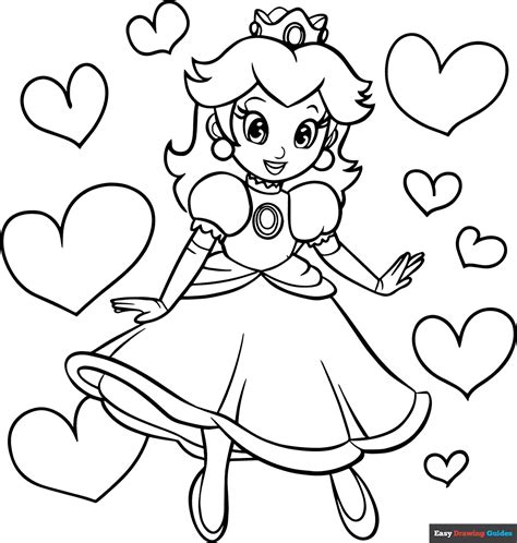 Printable Princess Peach Coloring Pages