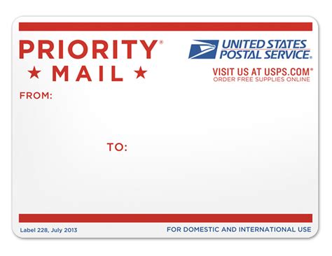 Printable Priority Mail Label