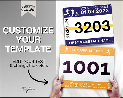 Printable Race Bib Template