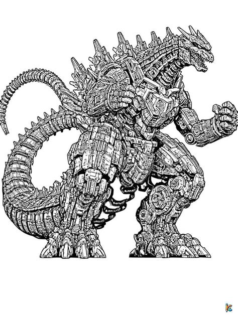 Printable Realistic Godzilla Coloring Pages