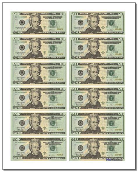 Printable Realistic Money