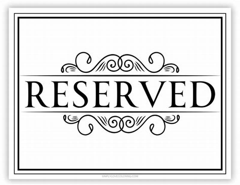 Printable Reserved Sign For Table