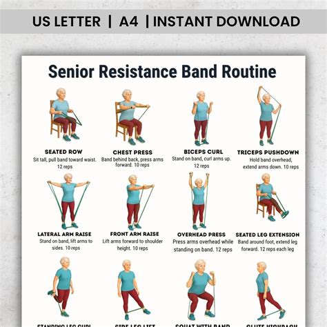 Printable Resistance Band Exercises For Seniors