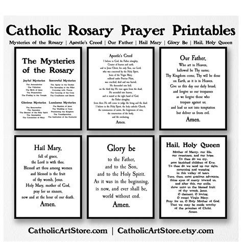 Printable Rosary Prayers