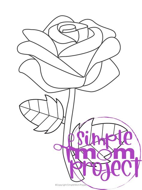 Printable Rose Template
