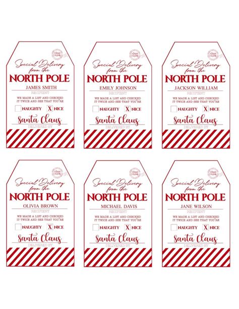 Printable Santa Labels