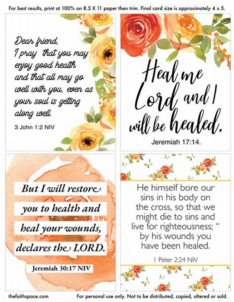 Printable Scriptures On Healing