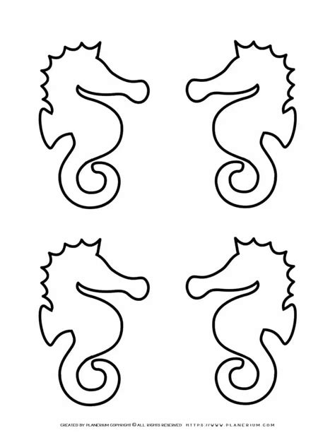 Printable Seahorse Pattern