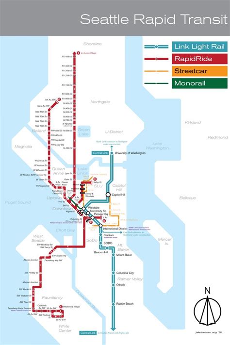 Printable Seattle Light Rail Map
