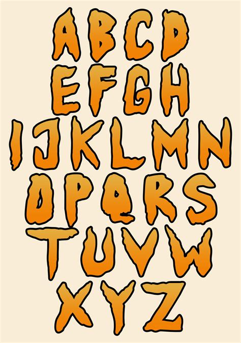 Printable Spooky Letters
