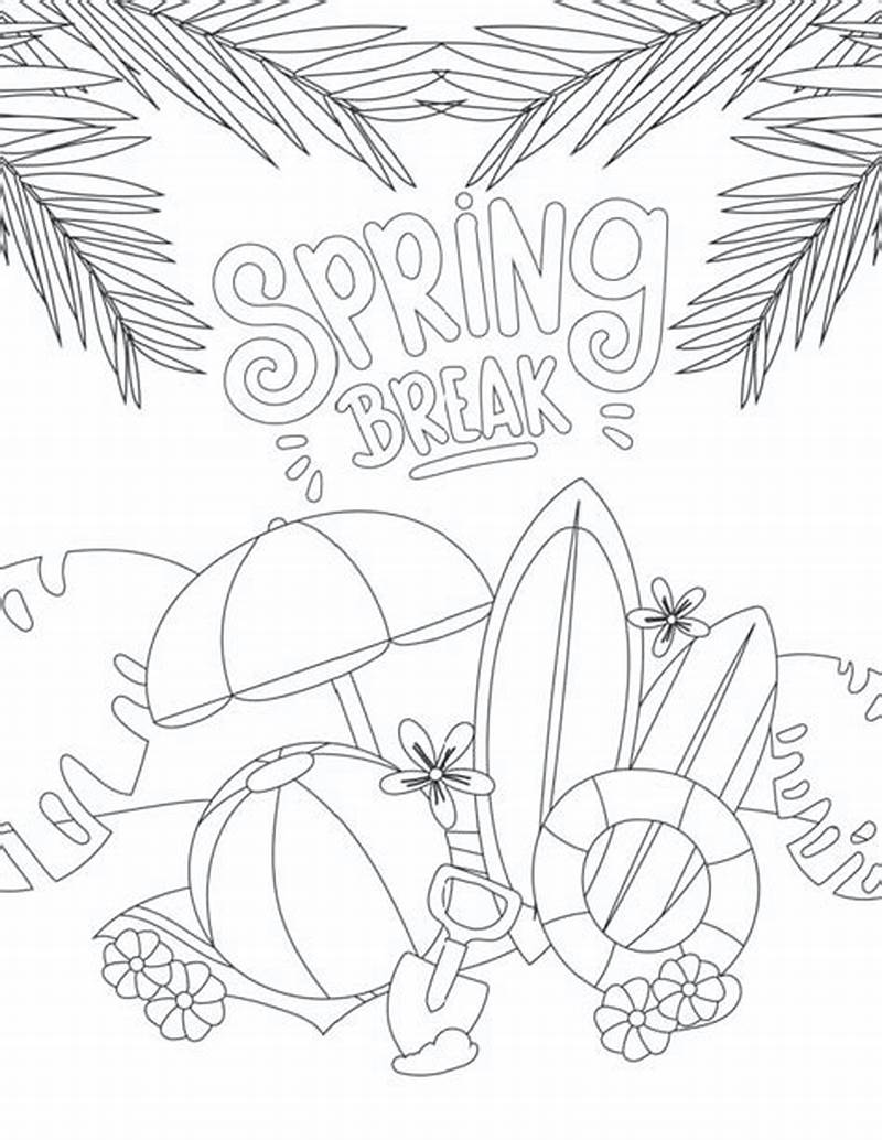 Printable Spring Break Coloring Pages