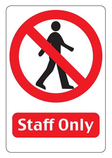 Printable Staff Only Signs
