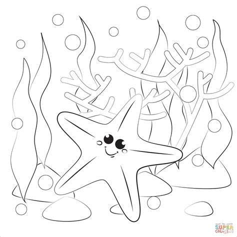 Printable Starfish Coloring Page