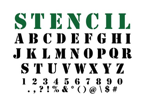 Printable Stencil Font